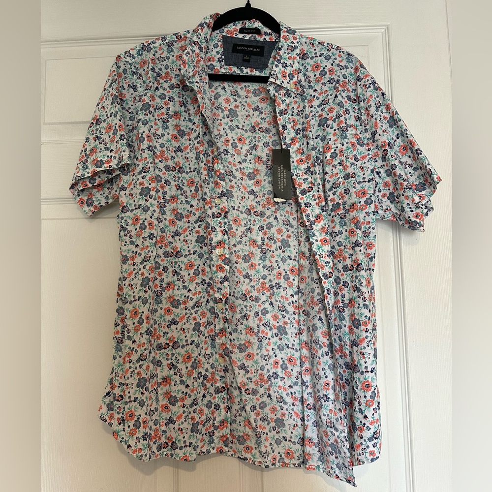 Floral Banana Republic Shirt
